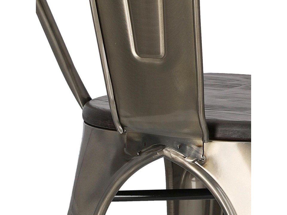 Krzesło Paris Wood metali. sosna szczot. - d2design